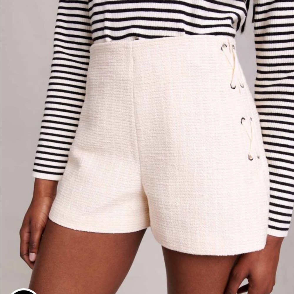 Maje shorts A-Line Tweed cream Ecru size 36, size 0-2